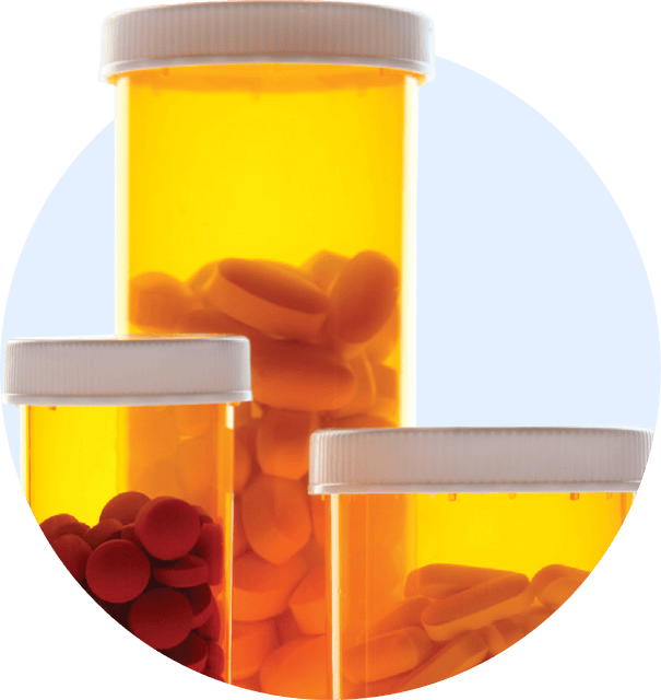 Containers with pills